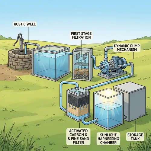 Rustic Well Water Filtration System | Nature Landscape