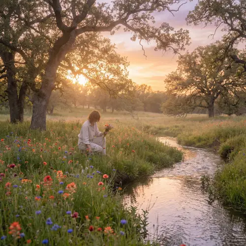 Tranquil Sun-Drenched Meadow: Nature's Harmony