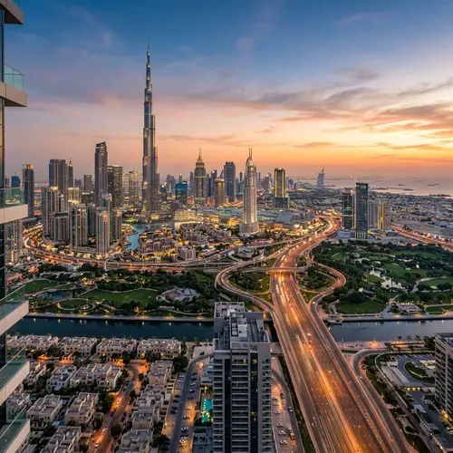 Luxurious Dubai Downtown Skyline at Dawn | 8K High-Res Photo