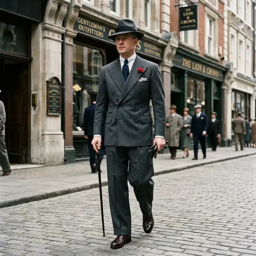 1930s Style Gentleman's Suit Illustration - Elegance Captured