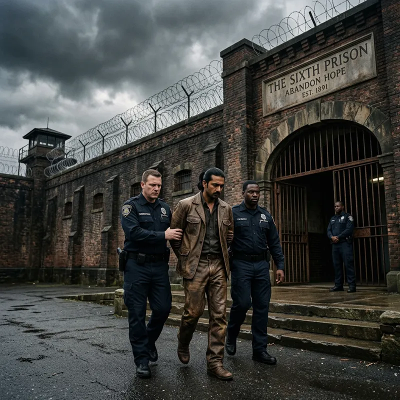 The Sixth Prison - South Asian Male in Distressed Leather Suit
