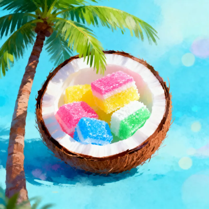 Dreamy Cocada Coconut Sweet Illustration Dreamy Cocada Coconut Sweet Illustration