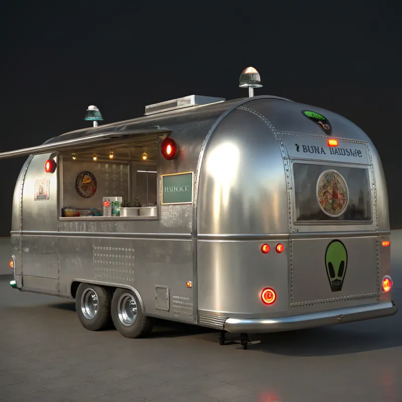 Futuristic Alien Spaceship Food Truck Design Futuristic Alien Spaceship Food Truck Design