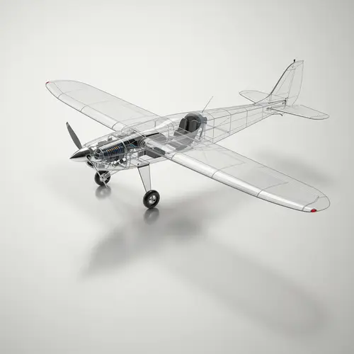 Transparent Aeroplane with Slim Wing Design