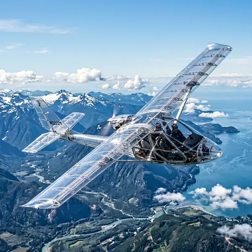 Transparent Aeroplane with Slim Wing Design