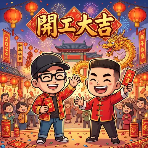 Year of the Dragon Joyfulness: Grand New Start & Best Wishes