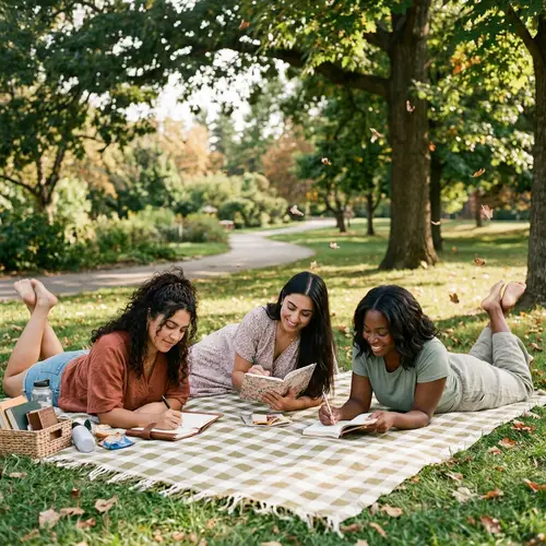 Her Soft Life Mindset: Women Journaling Outdoors