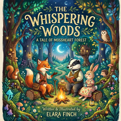 Magical Forest Children's Book Cover Illustration
