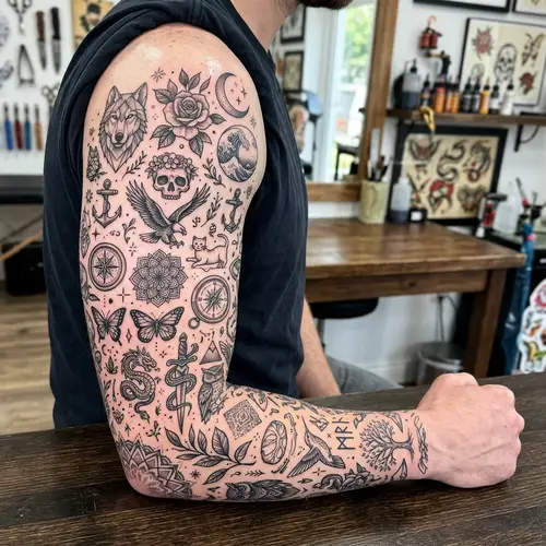 Intricate Miniature Tattoo Design - Styles & Motifs | Website