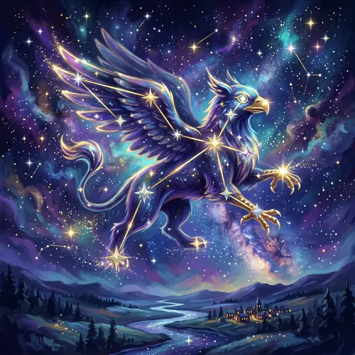 Celestial Constellation Digital Painting | Night Sky Wonder