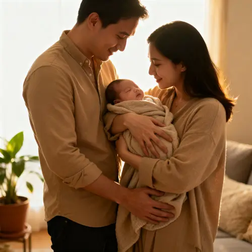 Family Bonding: Holding Our Baby Together