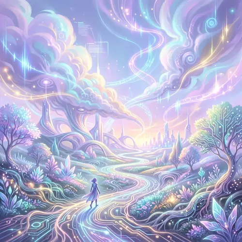 Dreamy AI-Generated Landscape in Pastel Hues