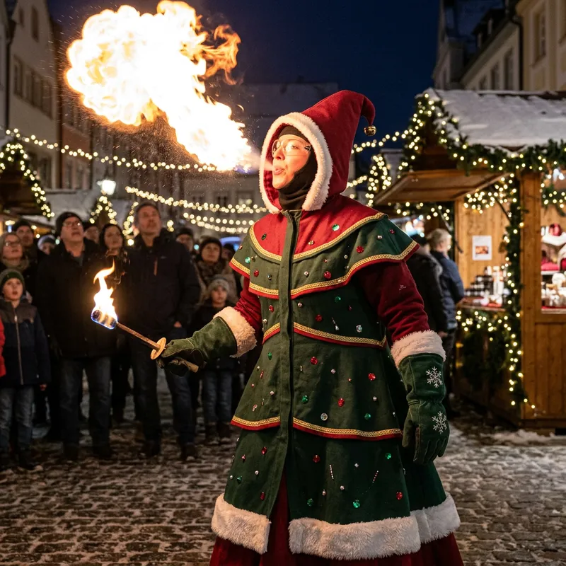 Christmas Fire Breather Costume Idea | Festive Holiday Theme Christmas Fire Breather Costume Idea | Festive Holiday Theme