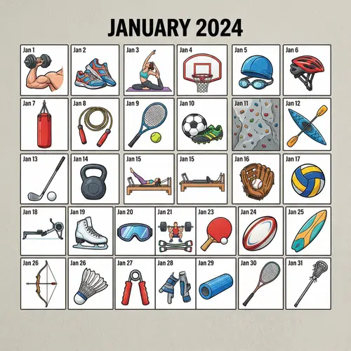 Detailed Training Calendar for January 2024 | Sports Images