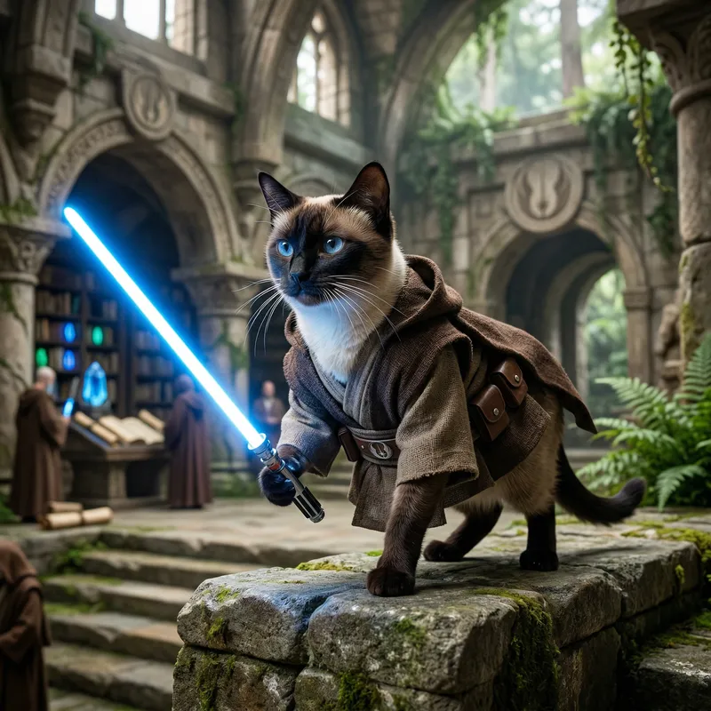 Siamese Cat Jedi: The Force of Feline Fantasy