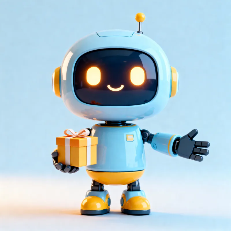 Friendly Robot Mascot for Sales Company