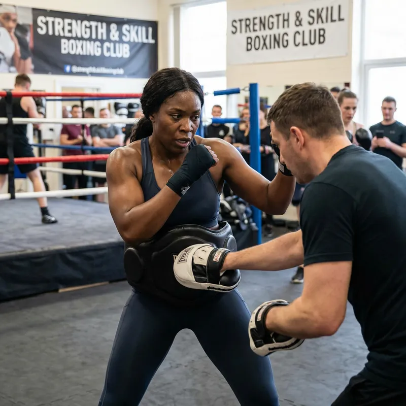 Empowered Woman: Boxing Skill & Toughness Demonstration