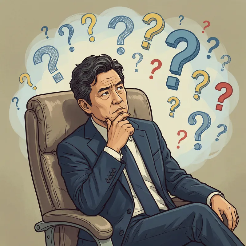 Diverse Leader Contemplating Questions