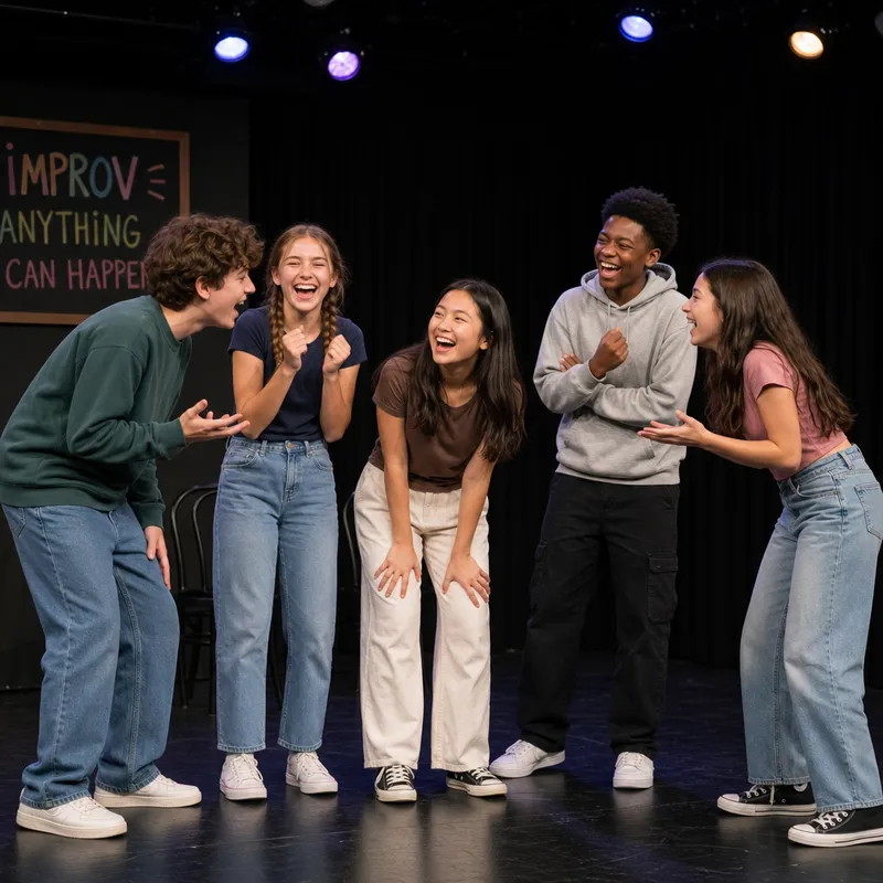 Young Teen Actors Shine in Improv Performance Young Teen Actors Shine in Improv Performance