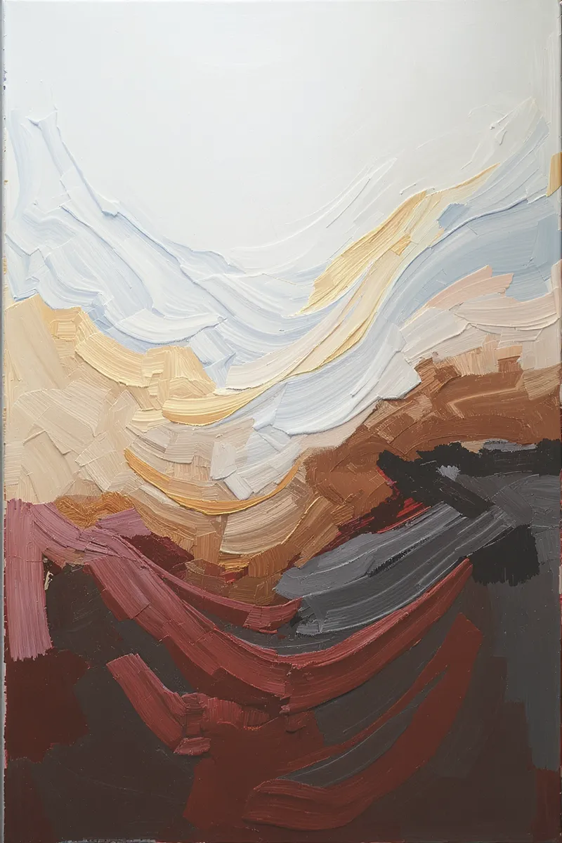 Inner Battle: Abstract Brushstroke Composition Inner Battle: Abstract Brushstroke Composition