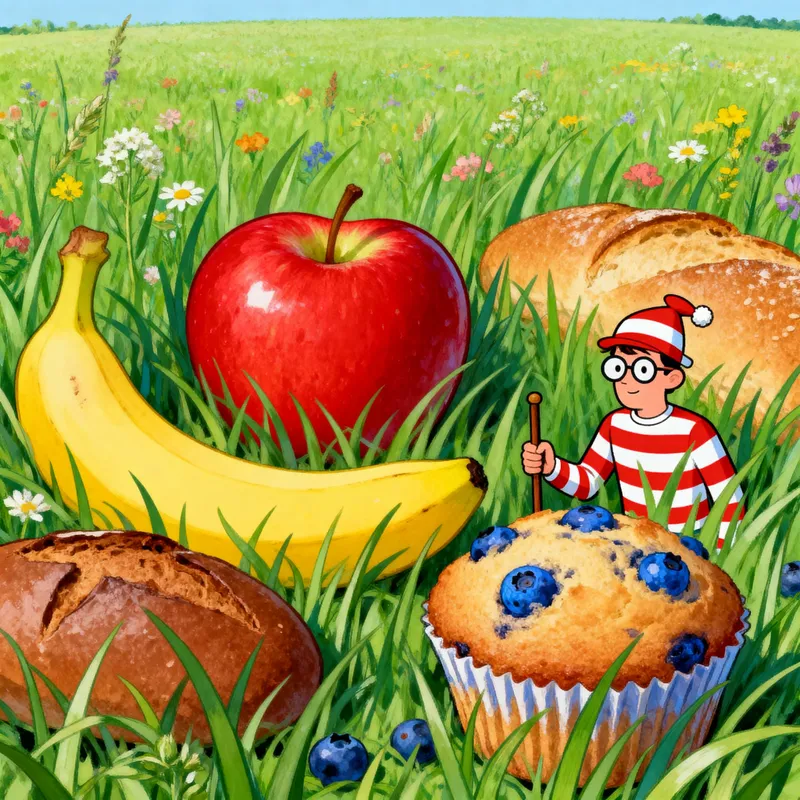 Food Hunt: Find the Hidden Snacks in the Field