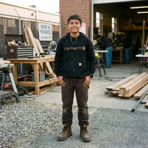 Hispanic Teen Style: Hoodie & Carhartt Fashion