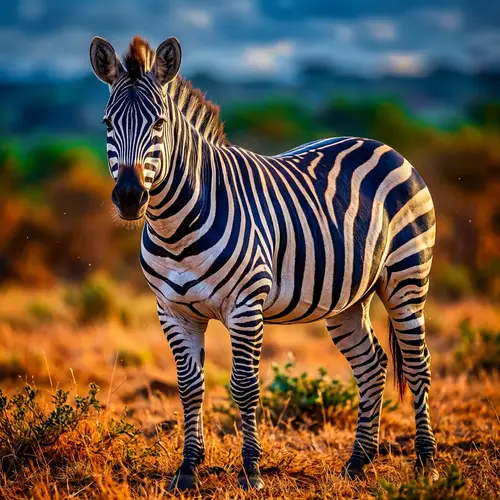 Stunning Portrait of a Muscular Zebra
