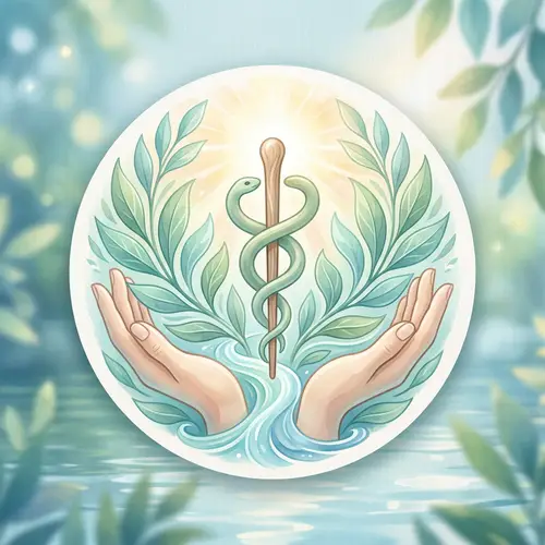 Elegant Heal Icon for Wellness and Restoration