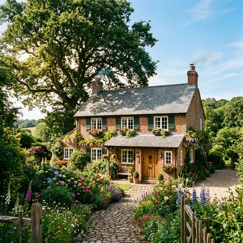 Cozy Rustic House Surrounded by Greenery