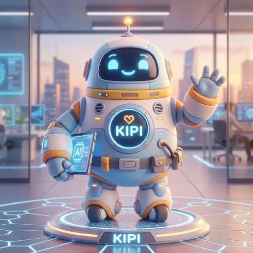 KIPI: Friendly Futuristic Robot Mascot Design