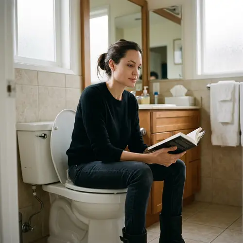 Angelina Jolie on Toilet Bowl: Unseen Moments