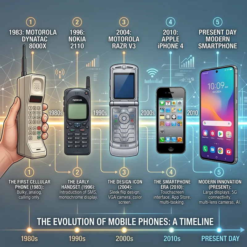 Evolution of Cell Phones Timeline: Past to Present