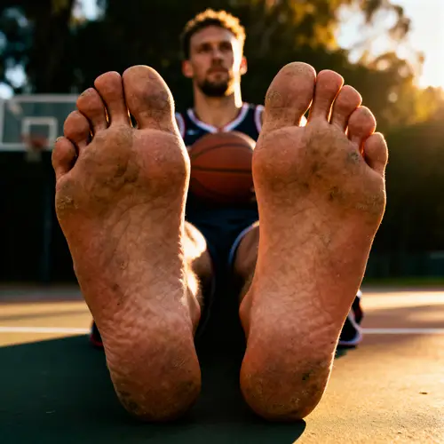 Australian Basketball Player Relaxing at Match