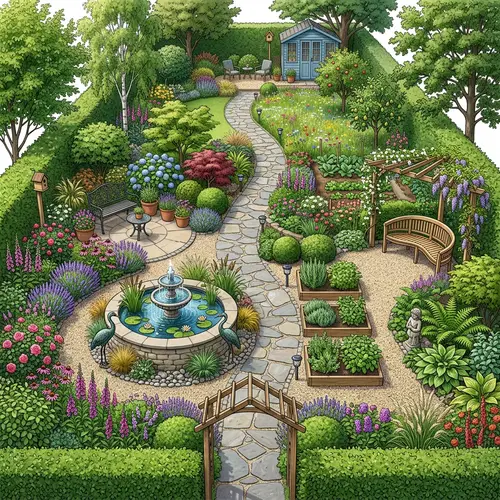 Stunning Garden Design for 10x50 Meter Space