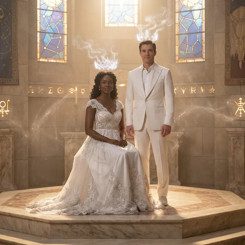 Radiant Monarchial Couple in Throne Room of New Jerusalem