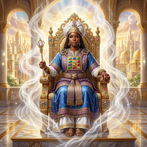 Black Woman in Ancient Israelite Priest Garb | Divine Presence in New Jerusalem