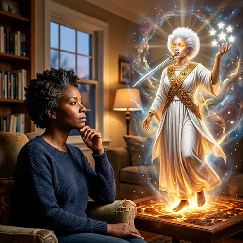 Radiant Black Woman: Biblical Figure Imagery in Vivid Detail