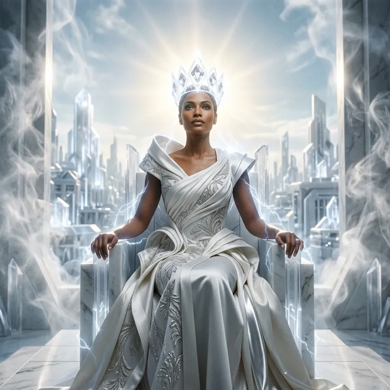 Woman of Power in New Jerusalem | White Gown, Crown & Judgement