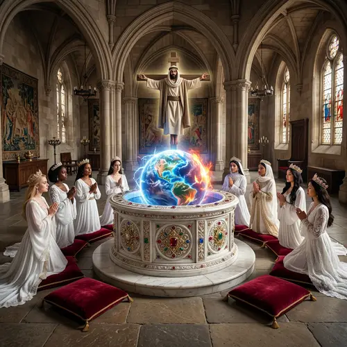 Majestic Throne Room with Intriguing Earth Well