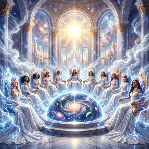 Celestial Throne Room: Twelve Majestic Women of Global Descent