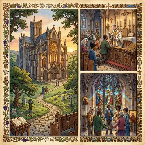 Detailed Illustrations of Christian Traditions | Spiritual Scenes