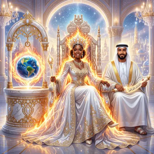 Radiant Black Woman in White Dress | Divine City Imagery