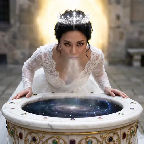 Mystical Encounter: Galaxy Inside a Marble Well