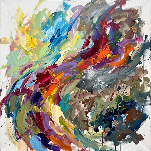Abstract Expressionism Art: Vibrant Life's Journey | ArtGallery