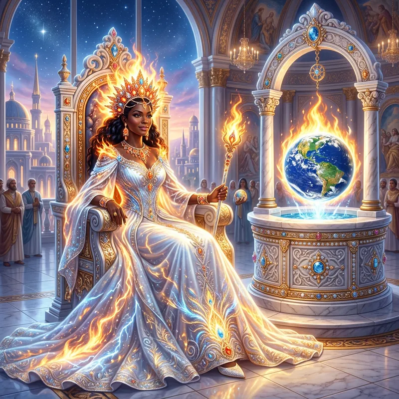 Radiant Black Woman in Elie Saab Gown on Throne in New Jerusalem Radiant Black Woman in Elie Saab Gown on Throne in New Jerusalem