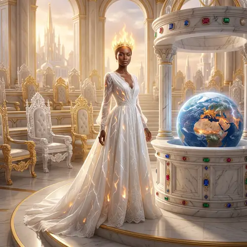 Radiant Woman in New Jerusalem: Ethereal Beauty and Celestial Splendor