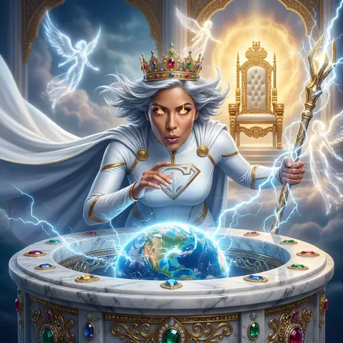 Hispanic Superheroine Enchants with Miniature Radiant Earth