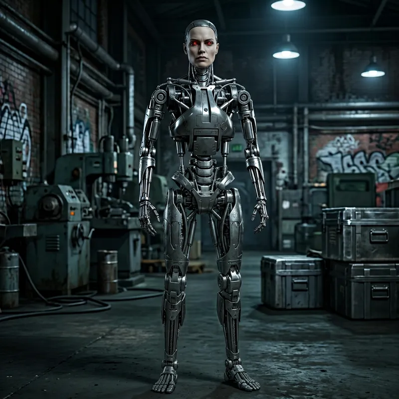 Gorgeous Female Cyborg T-800 Style Art Gorgeous Female Cyborg T-800 Style Art
