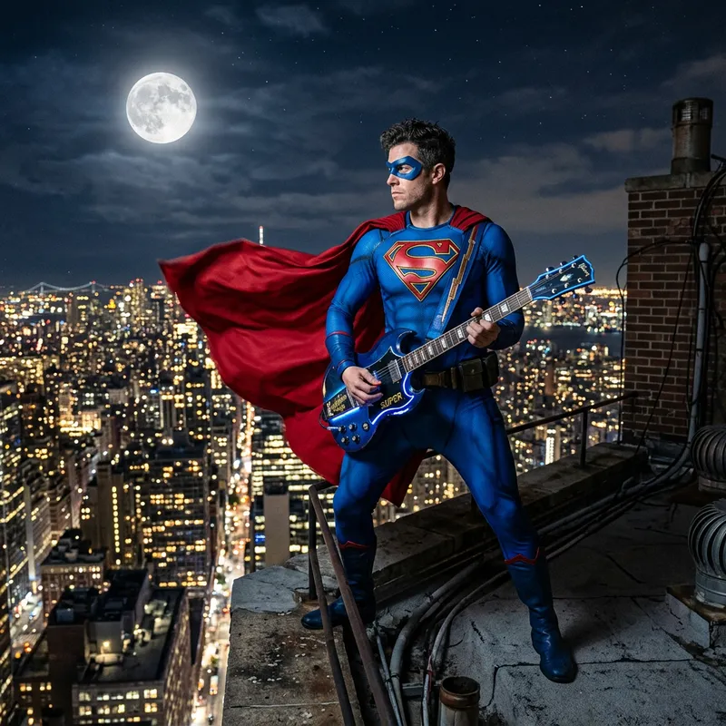 Silvio Rodriguez Impersonates Superman Playing Guitar Silvio Rodriguez Impersonates Superman Playing Guitar