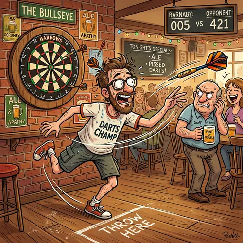 Funny Cartoon Darts Throwing Game